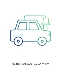 ícone de carro elétrico com fundo branco vetor ilustração stock