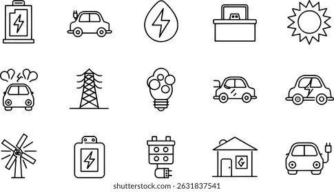 electric car icons set linear icon collection rel (2).eps
