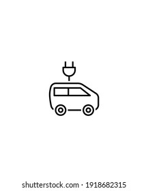 electric car icon,vector best line icon.