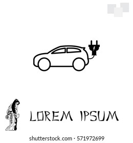 electric car line Icon