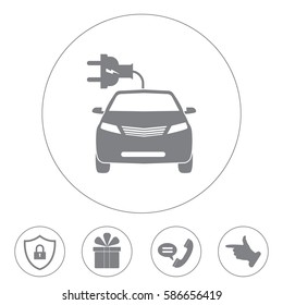 electric car line Icon