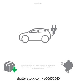 electric car line Icon