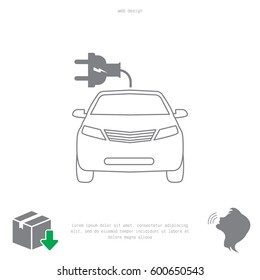 electric car line Icon