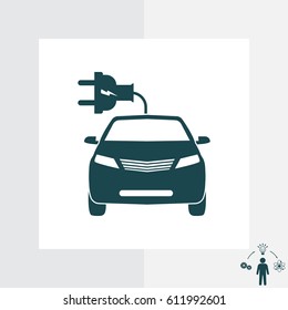 electric car line Icon. vector illustration