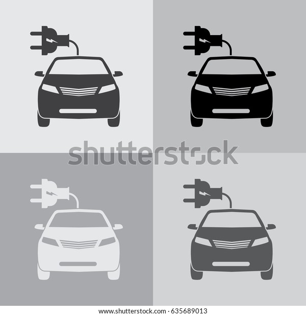 electric car line\
Icon. vector\
illustration