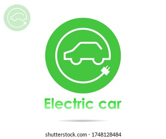 Electric car logo concept.Can be used for your work.