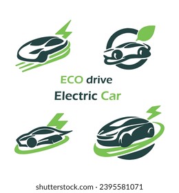 Electric car logo. Creative electric car concept. Vector illustration design