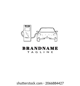 electric car logo design template icon modern vector