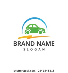 Electric Car Logo Design Template