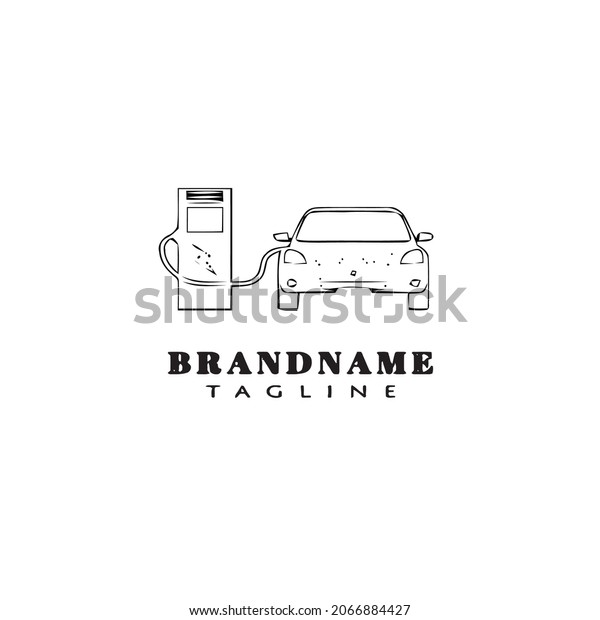 electric car\
logo design template icon modern\
vector