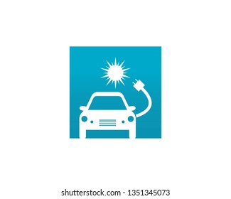 Electric car logo design vector