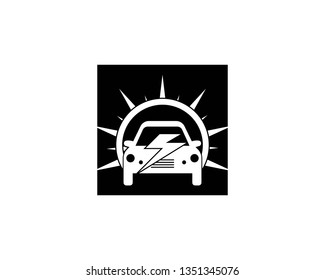 Electric car logo design vector
