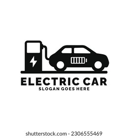 Electric car logo design vector
