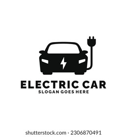 Electric car logo design vector