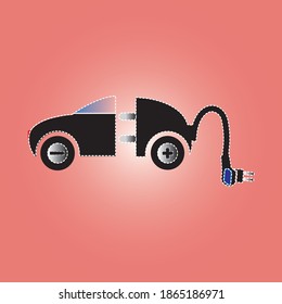 electric car logo designing in illustrator coded 