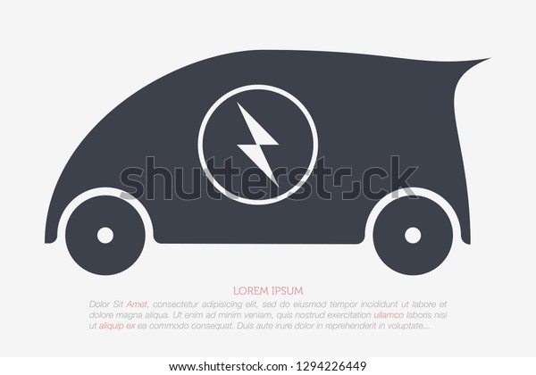 Electric Car Logo. Eco Vehicles Symbol.\
Ecological Transport Icon. Vector\
Isolated