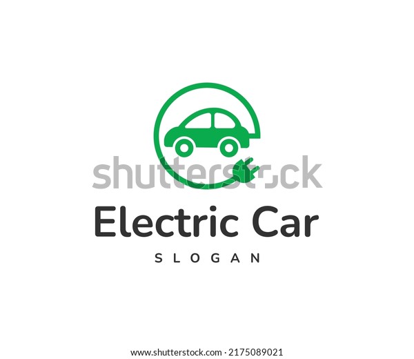 Electric Car Logo,\
Ecological Green Car\
Logo.