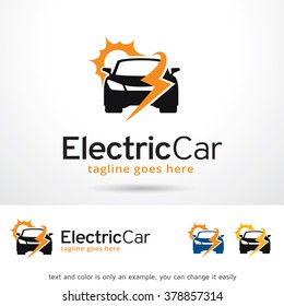 Electric Car Logo Template Design Vector Stock Vector (Royalty Free ...