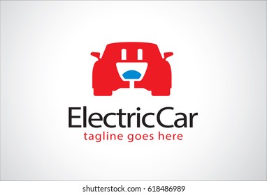 Electric Car Logo Template Design