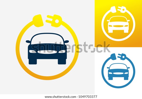 Electric Car Logo Template Design Vector,\
Emblem, Design Concept, Creative Symbol,\
Icon