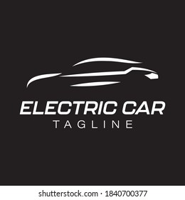 Electric Car Logo Template Vector