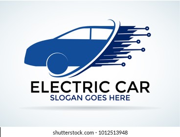 electric car logo.- Vector illustration