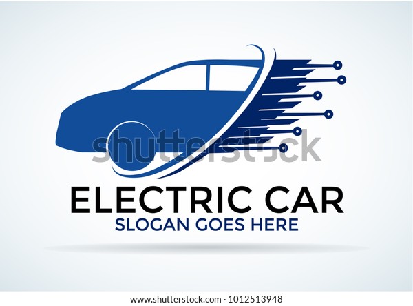 electric car logo.- Vector\
illustration