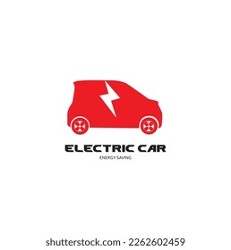 Electric car logotype, Vector illustration