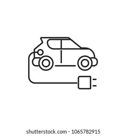 Electric Car Modern Simple Outline Vector Icon