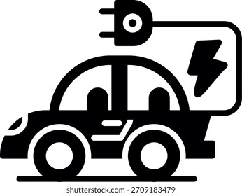 Coche eléctrico Nuevo Vector de diseño de iconos creativos