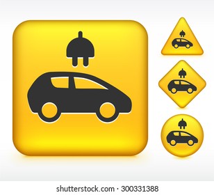 Electric Car on Yellow Multi Shape Buttons