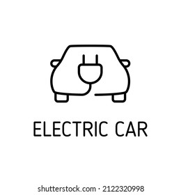 electric car outline vector icon isolated on white background. electric car flat icon for web, mobile and user interface design. refuse reduce reuse recycle rot and zero waste concept