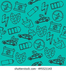 Electric car pattern