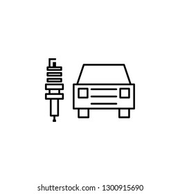 electric, car, plug icon. Can be used for web, logo, mobile app, UI, UX on white background