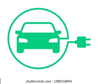 Electric Car Plug Icon Symbol Ev Stock Vector (Royalty Free) 1380118094 ...