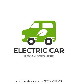 Electric car with plug icon symbol, EV car, Green hybrid vehicles charging point logotype, Eco friendly vehicle concept, Vector illustration