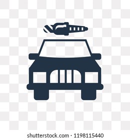 Electric Car and Plug vector icon isolated on transparent background, Electric Car and Plug transparency concept can be used web and mobile
