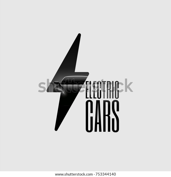 Electric Car Poster Flyer Banner Sign\
Template. Minimalist Vector\
Illustration.