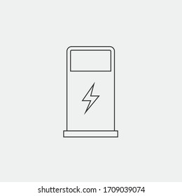 electric car power station vector icon charger