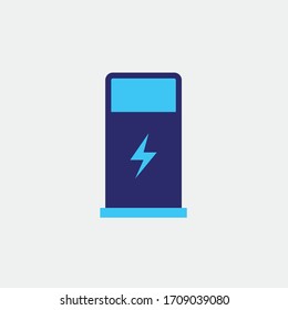 electric car power station vector icon charger