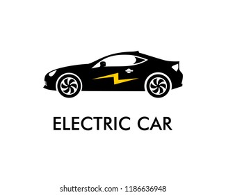 Electric car shilhouette vector