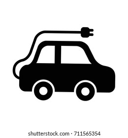 electric car side view symbol icon