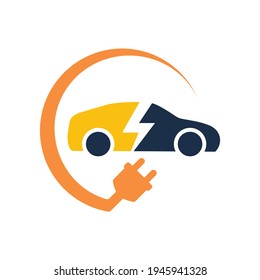 einfaches Logo-Design-Element für Elektroautos