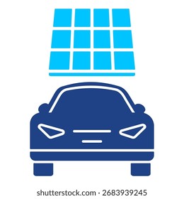 Colección de icono de Vector simple de coche eléctrico