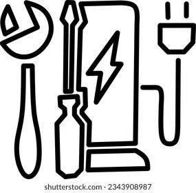 Electric car single icon vector