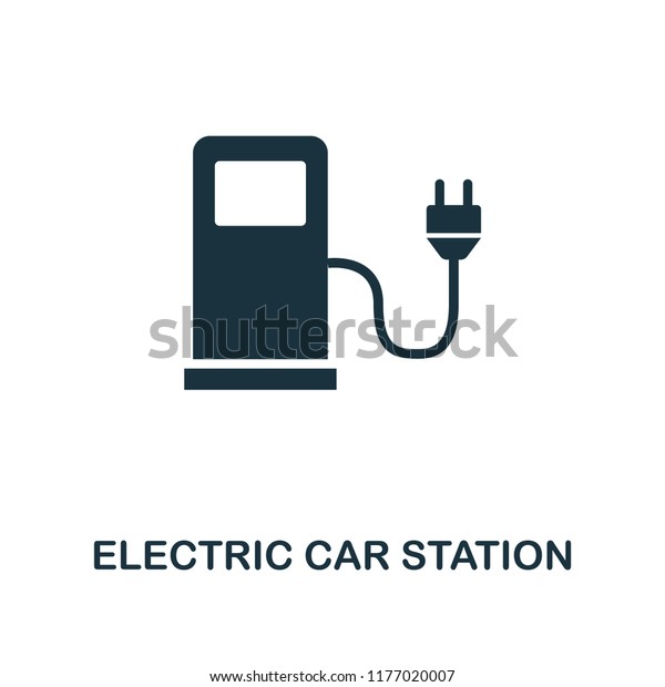 Electric\
Car Station icon. Monochrome style design from city elements\
collection. UI. Pixel perfect simple pictogram electric car station\
icon. Web design, apps, software, print\
usage.