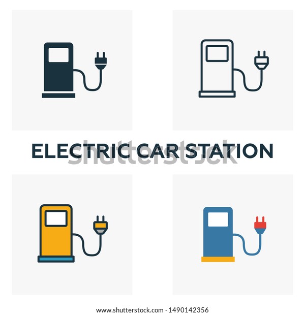 Electric
Car Station outline icon. Thin style design from city elements
icons collection. Pixel perfect symbol of electric car station
icon. Web design, apps, software, print
usage.