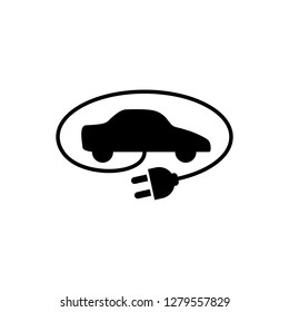 Electric Car Symbol Electric Car Plug Stock Vector (Royalty Free ...