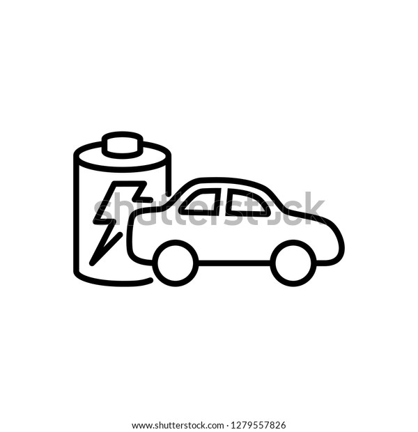 Electric car symbol. Electric car plug sign.
Electric car charging spot
icon