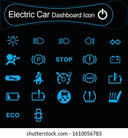 Electric Car Technologies Dashboard Icons